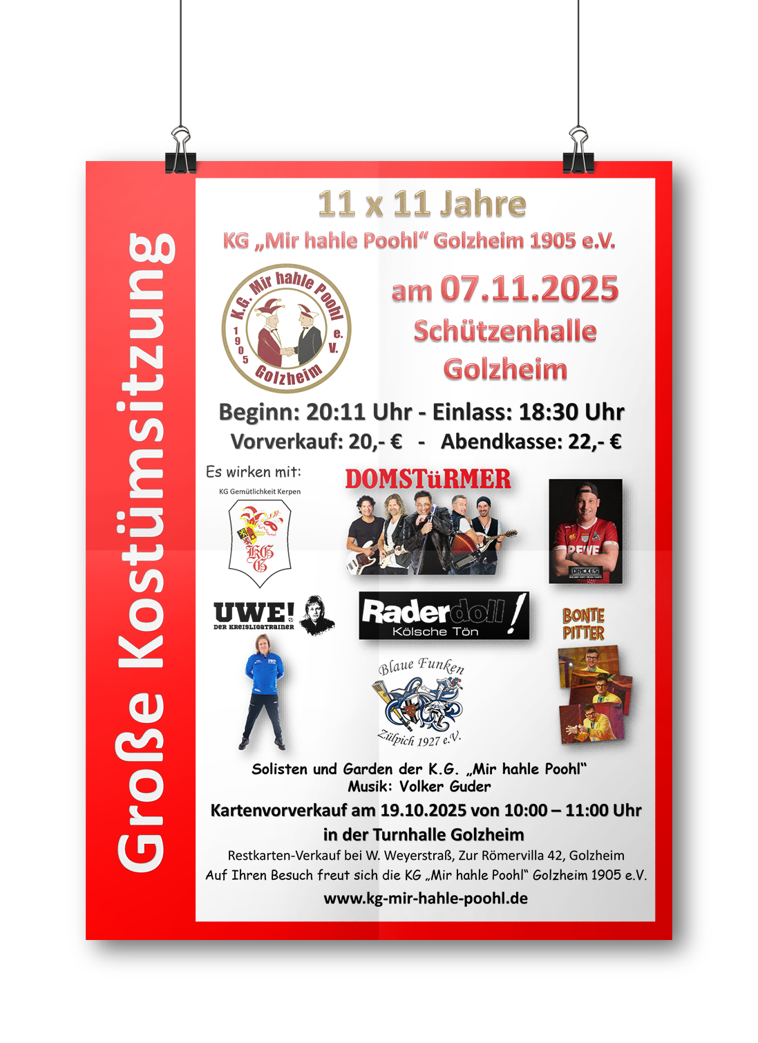 Große Kostümsitzung - KG "Mir hahle Poohl" Golzheim 1905 e.V.