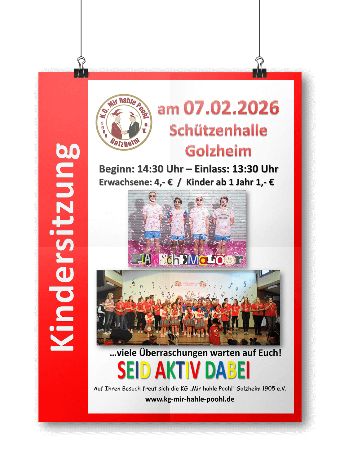 Kindersitzung - KG "Mir hahle Poohl" Golzheim 1905 e.V.